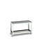Etabli mobile Bott verso, plateau en linoléum, 1 tablette, avec jeu d'entretoises, L 1500 x P 800 x H 930 mm, gris clair RAL 7035