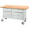 Etabli mobile Schäfer Shop Select PWi 150-0, plateau en hêtre multiplex, jusqu'à 400 kg, L 1500 x P 700 x H 840 mm