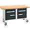 Etabli mobile Schäfer Shop Select PWi 150-0, plateau en hêtre multiplex, jusqu'à 400 kg, L 1500 x P 700 x H 840 mm