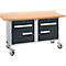 Etabli mobile Schäfer Shop Select PWi 150-0, plateau en hêtre multiplex, jusqu'à 400 kg, L 1500 x P 700 x H 840 mm