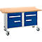 Etabli mobile Schäfer Shop Select PWi 150-0, plateau en hêtre multiplex, jusqu'à 400 kg, L 1500 x P 700 x H 840 mm