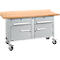 Etabli mobile Schäfer Shop Select PWi 150-0, plateau en hêtre multiplex, jusqu'à 400 kg, L 1500 x P 700 x H 840 mm
