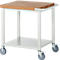 Établi mobile série 8000 - plan de travail en hêtre - tablette en tôle d'acier - . 750 x P 700 x H 880 mm
