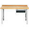 Établi modulaire, avec tiroir depuis la plaque de travail et 2 pieds de table, largeur 1500 