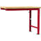 Établi modulaire Profi Spezial Manuflex, plateau de table en multiplex, 1250 x 700 mm, rouge rubis