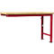 Établi modulaire Profi Spezial Manuflex, plateau de table en multiplex, 1500 x 700 mm, rouge rubis