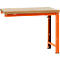 Établi modulaire Profi Standard Manuflex, plateau de table en multiplex, 1250 x 700 mm, rouge orangé