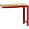 Établi modulaire Profi Standard Manuflex, plateau de table en multiplex, 1250 x 700 mm, rouge rubis