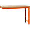 Établi modulaire Profi Standard Manuflex, plateau de table en multiplex, 1500 x 700 mm, rouge orangé