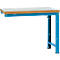 Établi modulaire Profi Standard Manuflex, plateau de table en plastique, 1250 x 700 mm, bleu clair