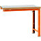 Établi modulaire Profi Standard Manuflex, plateau de table en plastique, 1250 x 700 mm, rouge orangé