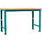 Établi Profi Spezial Manuflex, plateau de table en multiplex, 1500 x 700 mm, turquoise