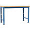 Établi Profi Spezial Manuflex, plateau de table en plastique, 1500 x 700 mm, bleu brillant