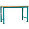 Établi Profi Spezial Manuflex, plateau de table en plastique, 1500 x 700 mm, turquoise