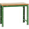 Établi Profi Standard Manuflex, plateau de table en multiplex l. 1250 x P 700, vert réséda