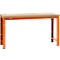Établi Profi Standard Manuflex, Plateau de table en multiplex l. 1750 x P 700, rouge orangé