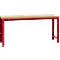 Établi Profi Standard Manuflex, Plateau de table en multiplex l. 2000 x P 700, rouge rubis