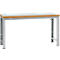 Établi Profi Standard Manuflex, plateau de table en plastique en l. 1750 x P 700, alu argent