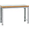 Établi Profi Standard Manuflex, Plateau de table en plastique l. 1500 x P 700, alu argent