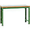 Établi Profi Standard Manuflex, Plateau de table en plastique l. 1500 x P 700, vert réséda