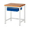 Établi série 8000, fixe, avec tiroir suspendu, l. 750 x P 700 x H 840 – 1040 mm
