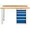 Établi TOP, établi avec armoire, 5 tiroirs, unité de base, 2000 mm de large 