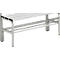 Étagère à chaussures pour bancs de vestiaire, inox, 1015 mm de long