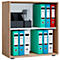 Etagère à dossiers, en bois, 2 OH, étagère réglable en hauteur, L 700 x P 400 x H 740 mm, chêne Sonoma
