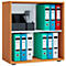 Etagère à dossiers, en bois, 2 OH, étagère réglable en hauteur, L 700 x P 400 x H 740 mm, hêtre