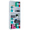 Etagère à dossiers, en bois, 5 OH, étagères réglables en hauteur, L 700 x P 400 x H 1780 mm, blanc