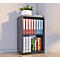 Étagère à dossiers Ulas, 2 hauteurs de classeurs, 1 tablette, pour env. 12 classeurs, L 490 x P 320 x H 740 mm, bois, anthracite