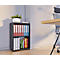 Étagère à dossiers Ulas, 2 hauteurs de classeurs, 1 tablette, pour env. 12 classeurs, L 490 x P 320 x H 740 mm, bois, anthracite