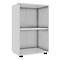Étagère à dossiers Ulas, 2 hauteurs de classeurs, 1 tablette, pour env. 12 classeurs, L 490 x P 320 x H 740 mm, bois, blanc