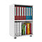 Étagère à dossiers Ulas, 2 hauteurs de classeurs, 1 tablette, pour env. 12 classeurs, L 490 x P 320 x H 740 mm, bois, blanc