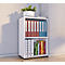 Étagère à dossiers Ulas, 2 hauteurs de classeurs, 1 tablette, pour env. 12 classeurs, L 490 x P 320 x H 740 mm, bois, blanc