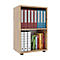 Étagère à dossiers Ulas, 2 hauteurs de classeurs, 1 tablette, pour env. 12 classeurs, L 490 x P 320 x H 740 mm, bois, chêne miel