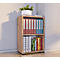 Étagère à dossiers Ulas, 2 hauteurs de classeurs, 1 tablette, pour env. 12 classeurs, L 490 x P 320 x H 740 mm, bois, chêne miel