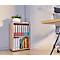 Étagère à dossiers Ulas, 2 hauteurs de classeurs, 1 tablette, pour env. 12 classeurs, L 490 x P 320 x H 740 mm, bois, chêne miel