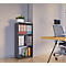 Étagère à dossiers Ulas, 3 hauteurs de classeurs, 2 tablettes, pour env. 18 classeurs, L 490 x P 320 x H 1080 mm, bois, anthracite
