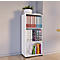 Étagère à dossiers Ulas, 3 hauteurs de classeurs, 2 tablettes, pour env. 18 classeurs, L 490 x P 320 x H 1080 mm, bois, blanc