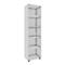 Étagère à dossiers Ulas, 5 hauteurs de classeurs, 4 tablettes, pour env. 30 classeurs, L 490 x P 320 x H 1780 mm, bois, blanc