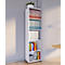 Étagère à dossiers Ulas, 5 hauteurs de classeurs, 4 tablettes, pour env. 30 classeurs, L 490 x P 320 x H 1780 mm, bois, blanc