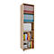 Étagère à dossiers Ulas, 5 hauteurs de classeurs, 4 tablettes, pour env. 30 classeurs, L 490 x P 320 x H 1780 mm, bois, chêne miel