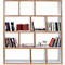 Étagère Berlin, panneau alvéolaire, blanc/multiplex, L 1500 x P 340 x H 1590 mm
