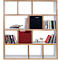 Étagère Berlin, panneau alvéolaire, blanc/multiplex, L 1500 x P 340 x H 1590 mm