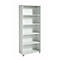 Étagère, bois, 4 étagères, 5 HC, l. 800 x P 400 x H 1877 mm, gris clair 