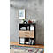 Etagère combinée avec 2 tiroirs TEMPIO - en bois - l. 800 x P 340 x H 1070 mm - anthracite/chêne hickory