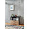 Etagère combinée de bureau TEMPIO, en bois, 2 tiroirs, 2 OH, L 800 x P 340 x H 720 mm, anthracite/chêne caryer