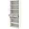 Etagère combinée de bureau TEMPIO, en bois, 2 tiroirs, 6 OH, L 800 x P 330 x H 2130 mm, blanc/béton