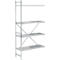 Étagère d'appoint, acier inoxydable, étagères fermées, L 875 x P 400 mm